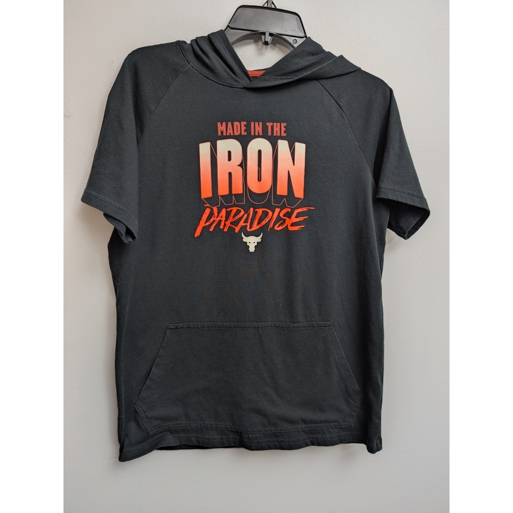L3 Boy's Youth Under Armour Project Rock Iron Paradise Hooded T-Shirt YXL